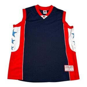 Russell Athletic Shirt Boys 14-16 Blue Court King 33 Basketball Jersey Tank